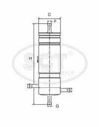 SCT GERMANY Degvielas filtrs ST 6096